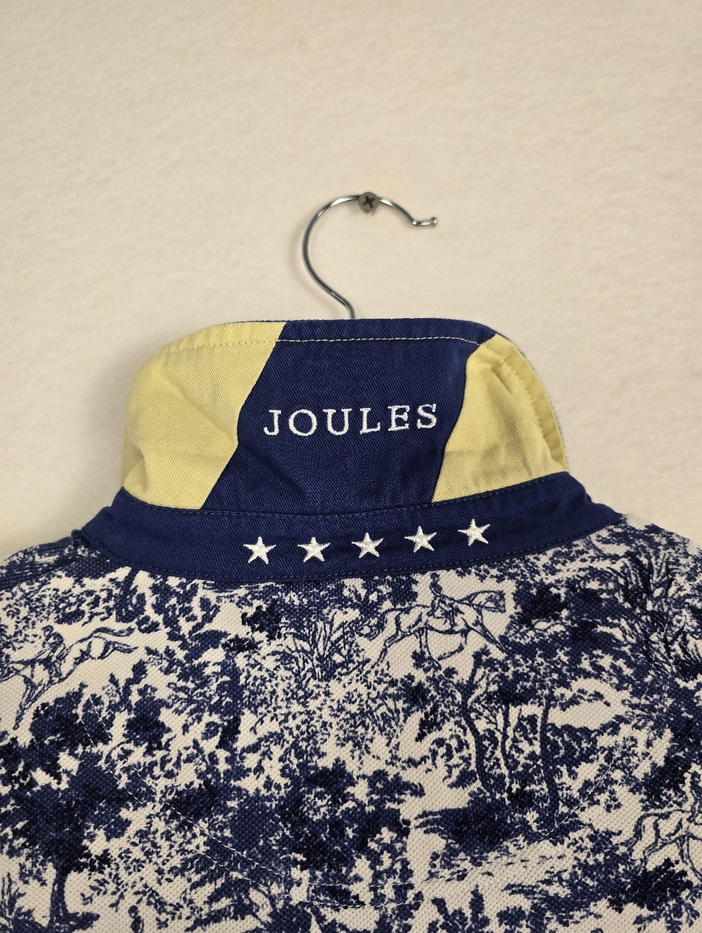 Joules Badminton Horse Trails Navy White Toile SSleeve Equestrian Polo Ladies 10 - Picture 11 of 13
